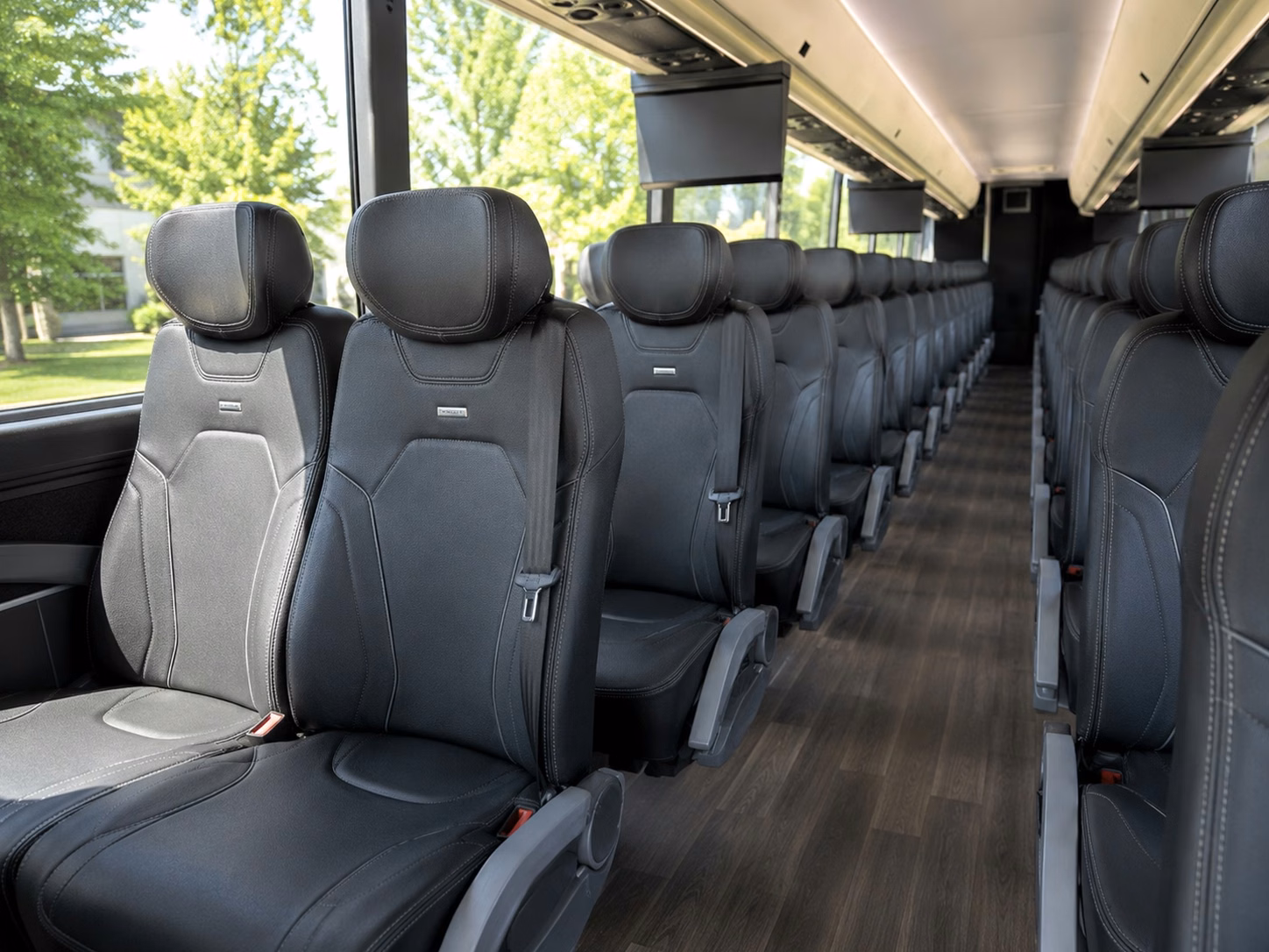 utica charter bus interior
